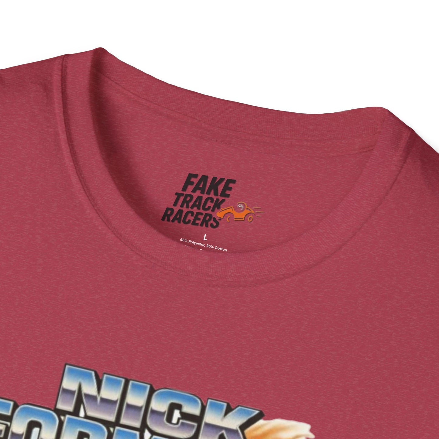 Vintage Style 90s Racing Tee Shirt NICK FORMOSA AllOut Fake Track Racers