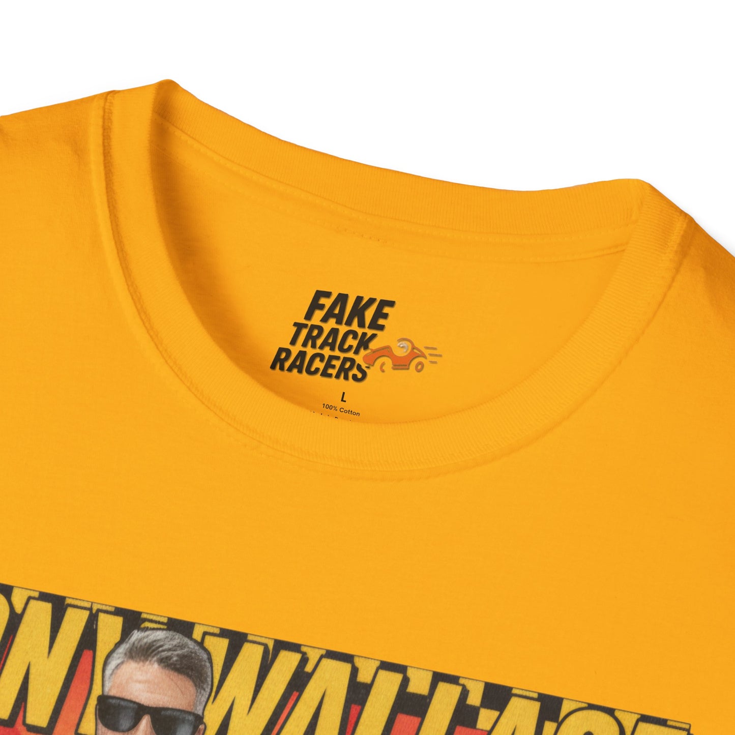 Vintage Style 90s Racing Tee Shirt TONY WALLACE Chick Fake Track Racers