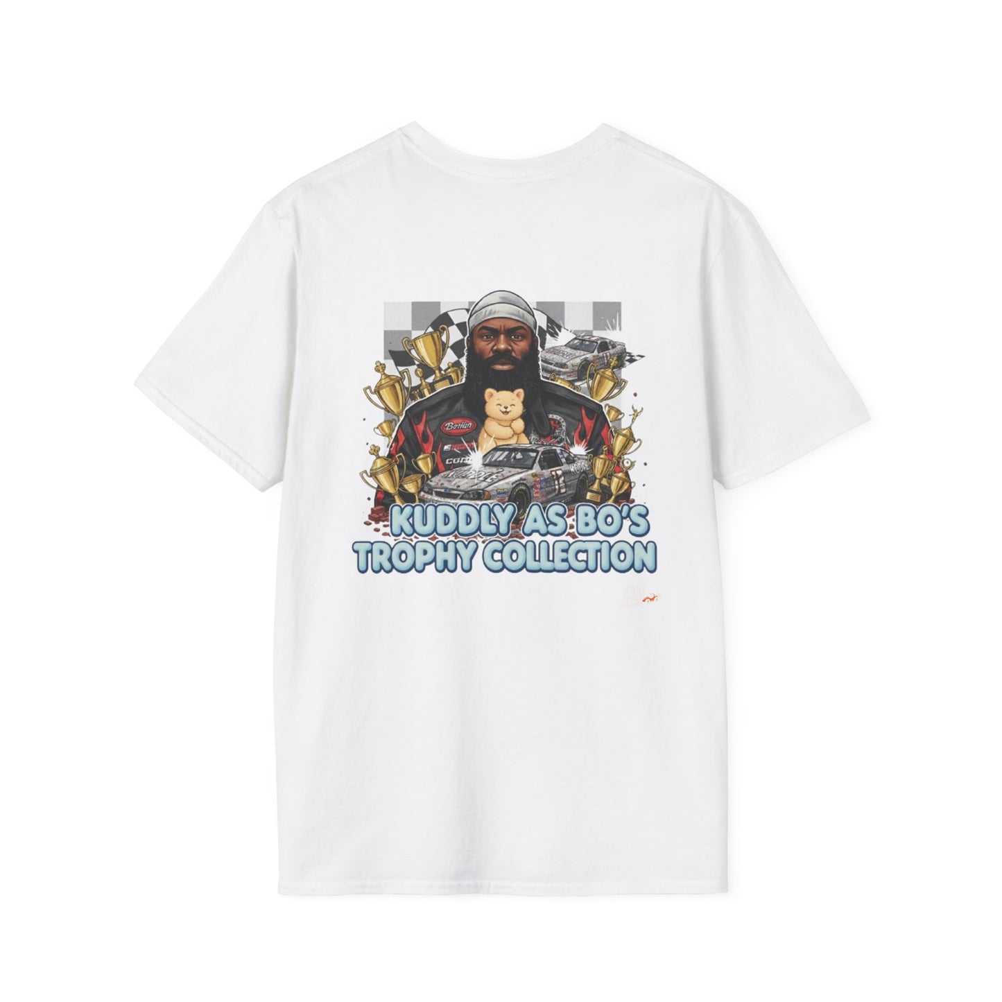 Vintage Style 90s Racing Tee Shirt BO SLAUGHTER Kuddle Fake Track Racers