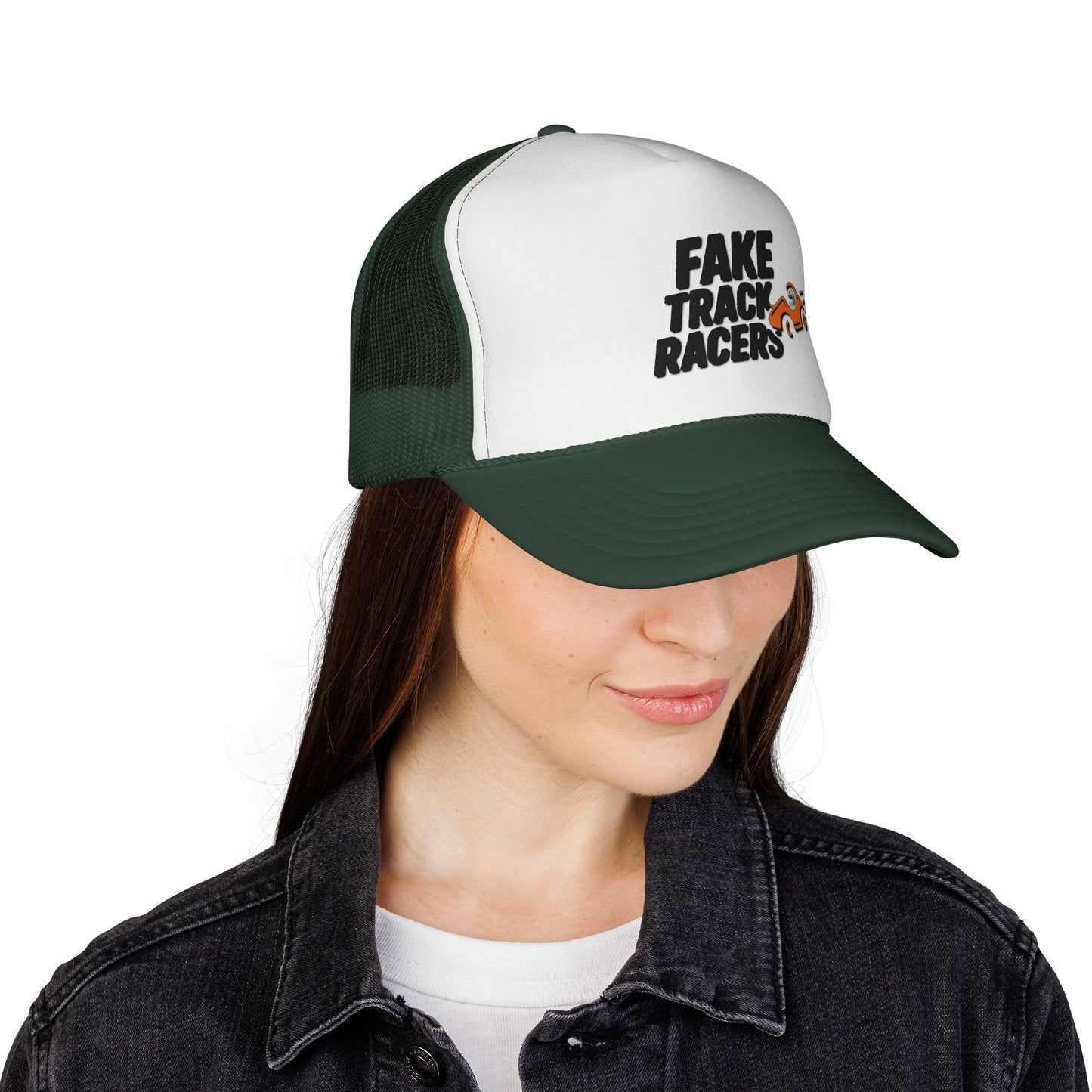 Fake Track Racers Mega Trucker Hat Mesh