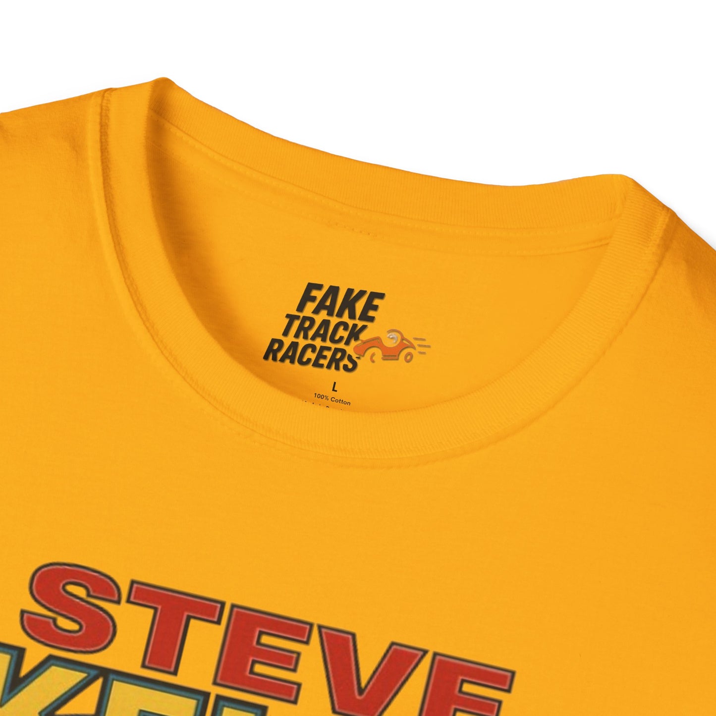 Vintage Style 90s Racing Tee Shirt STEVE KELLY Jool Fake Track Racers