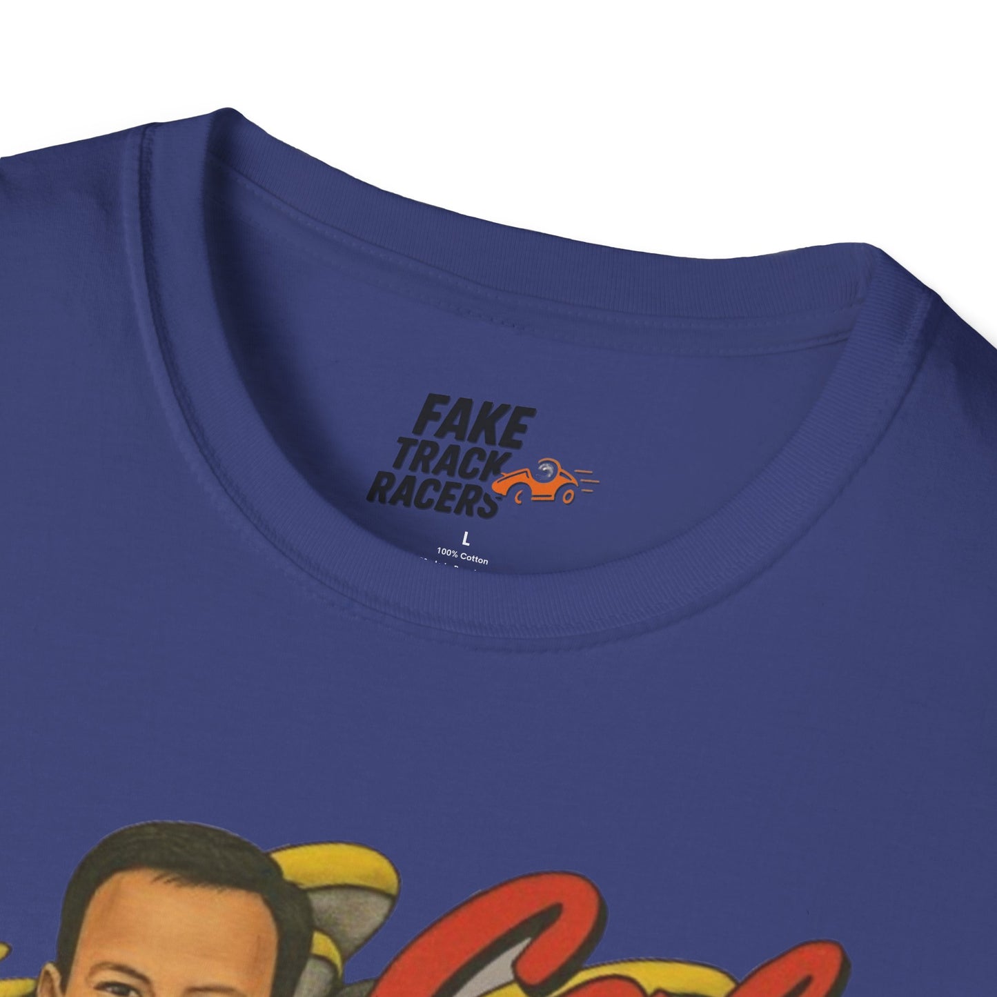 Vintage Style 90s Racing Tee Shirt CAL LLOYD Flakes Fake Track Racers