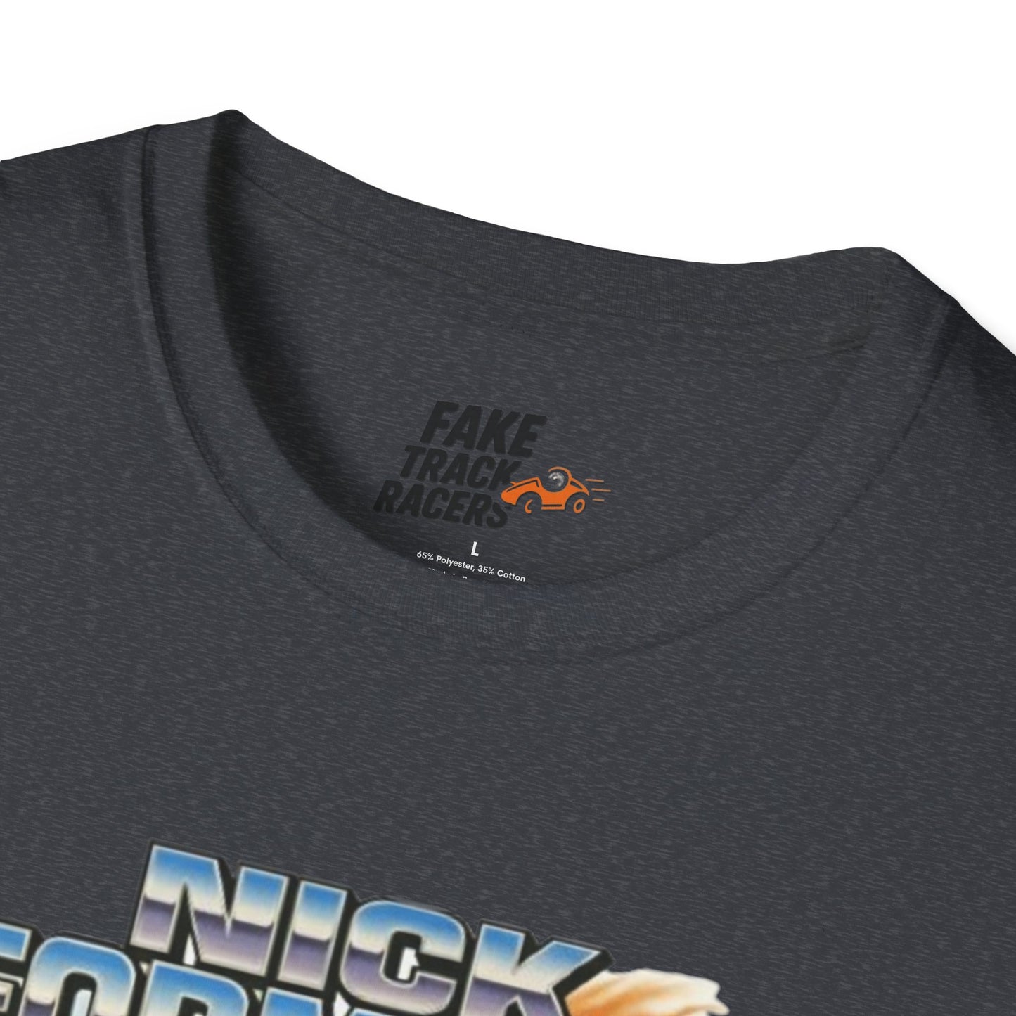 Vintage Style 90s Racing Tee Shirt NICK FORMOSA AllOut Fake Track Racers