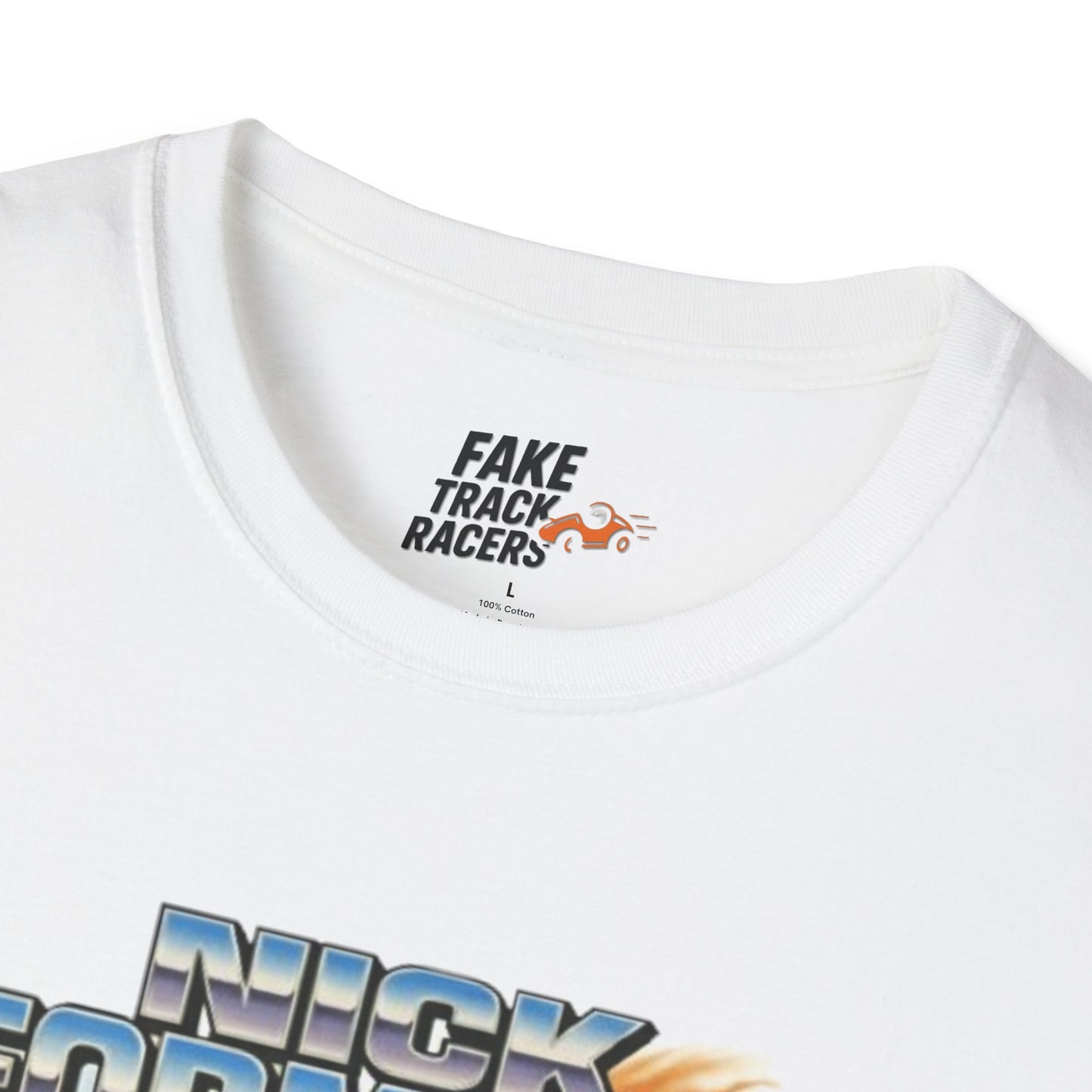 Vintage Style 90s Racing Tee Shirt NICK FORMOSA AllOut Fake Track Racers