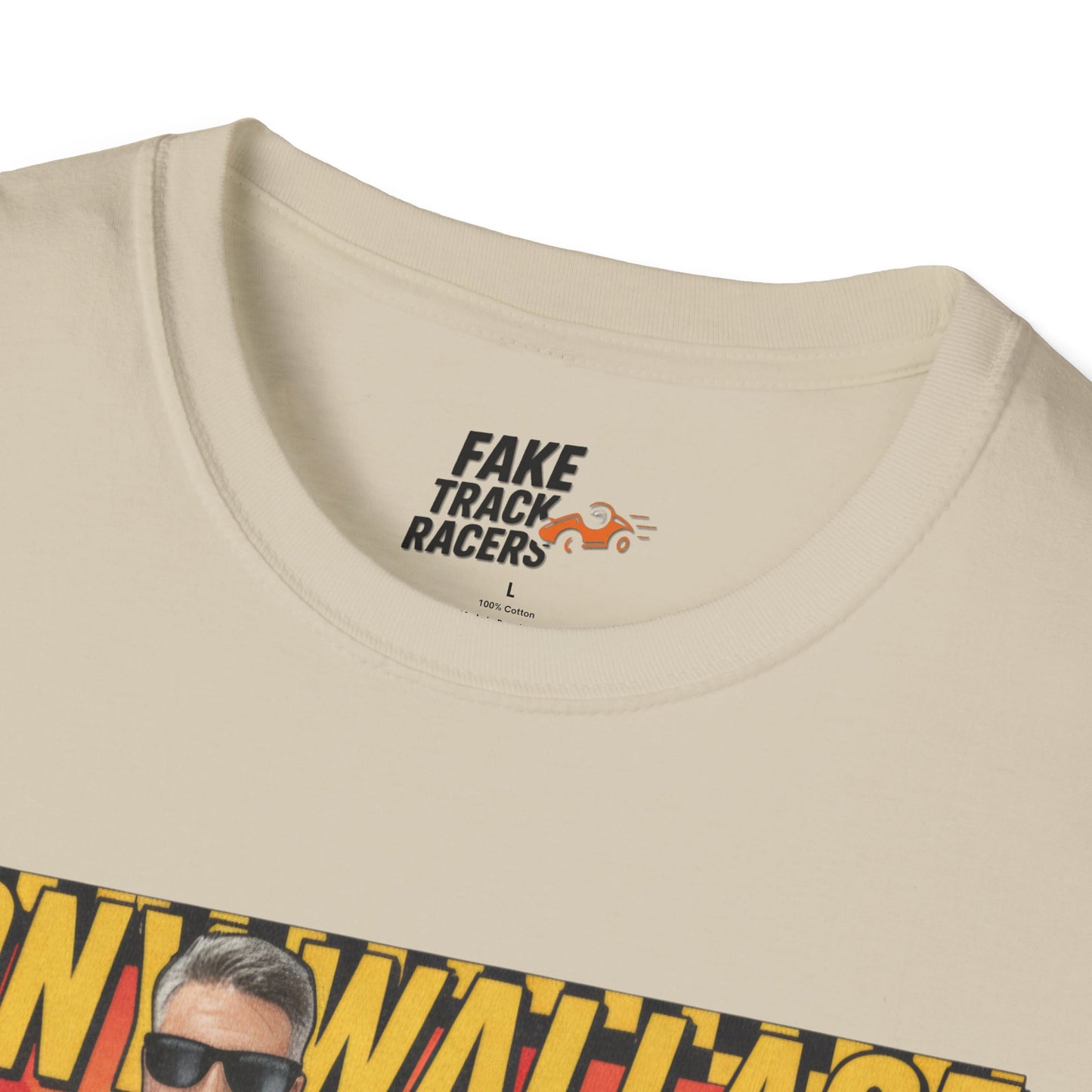 Vintage Style 90s Racing Tee Shirt TONY WALLACE Chick Fake Track Racers