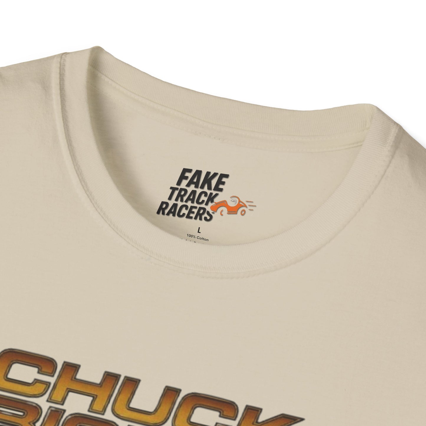 Vintage Style 90s Racing Tee Shirt CHUCK BISHOP Chess Fake Track Racers