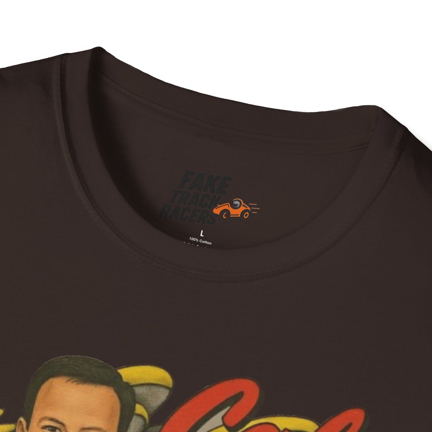 Vintage Style 90s Racing Tee Shirt CAL LLOYD Flakes Fake Track Racers